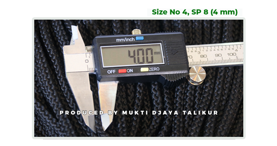 Hollow Braid Rope No 4, SP 8 (4 mm)