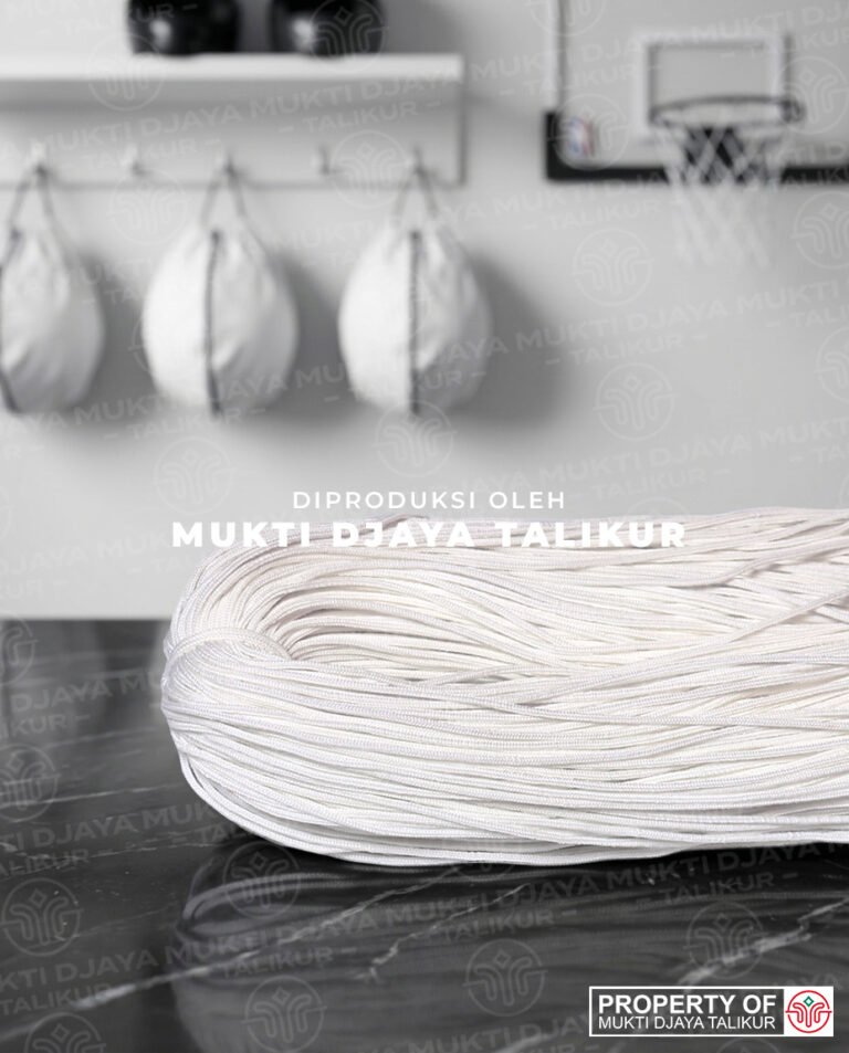 1. Putih — talikur anyaman jarum POY (Partially Oriented Yarn) warna putih produksi Mukti Djaya Talikur.