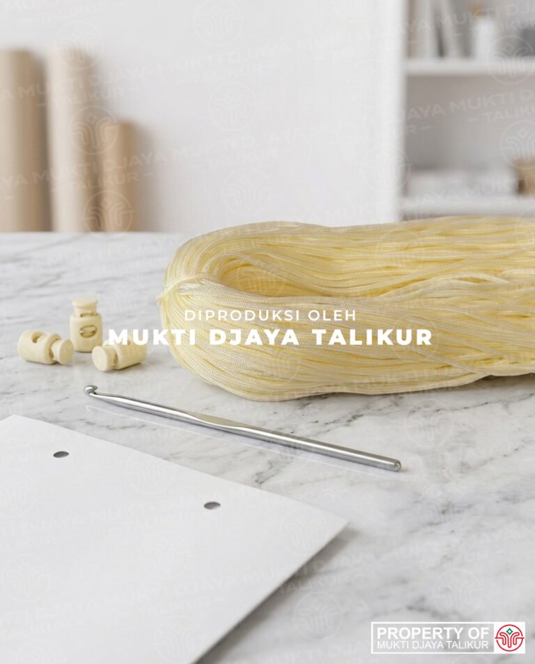 12. Ivory — talikur anyaman jarum PP (Polypropylene) Multifilament warna ivory produksi Mukti Djaya Talikur.
