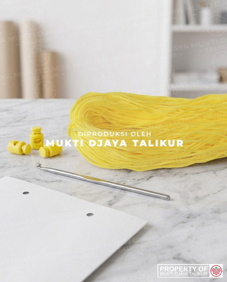 15. Kuning Muda — talikur anyaman jarum PP (Polypropylene) Multifilament warna kuning muda produksi Mukti Djaya Talikur.