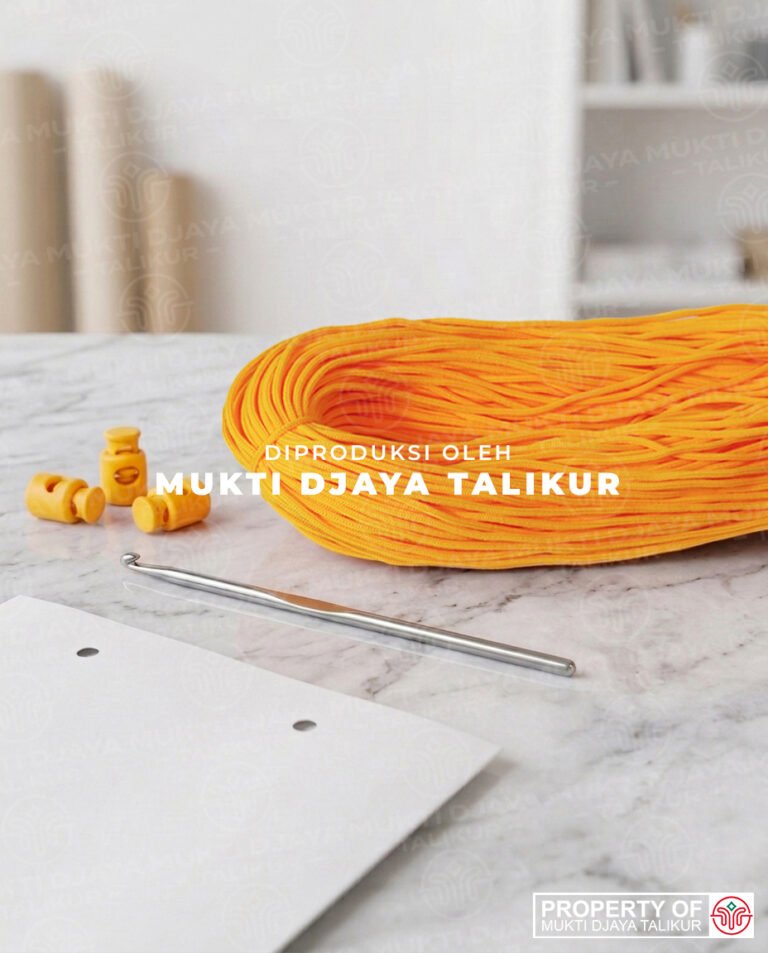 16. Kuning Tua — talikur anyaman jarum PP (Polypropylene) Multifilament warna kuning tua produksi Mukti Djaya Talikur.
