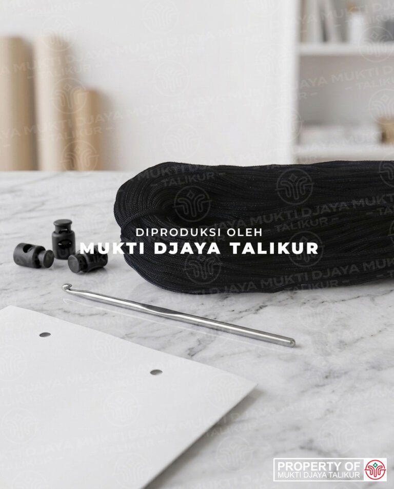 19. Hitam — talikur anyaman jarum PP (Polypropylene) Multifilament warna hitam produksi Mukti Djaya Talikur.