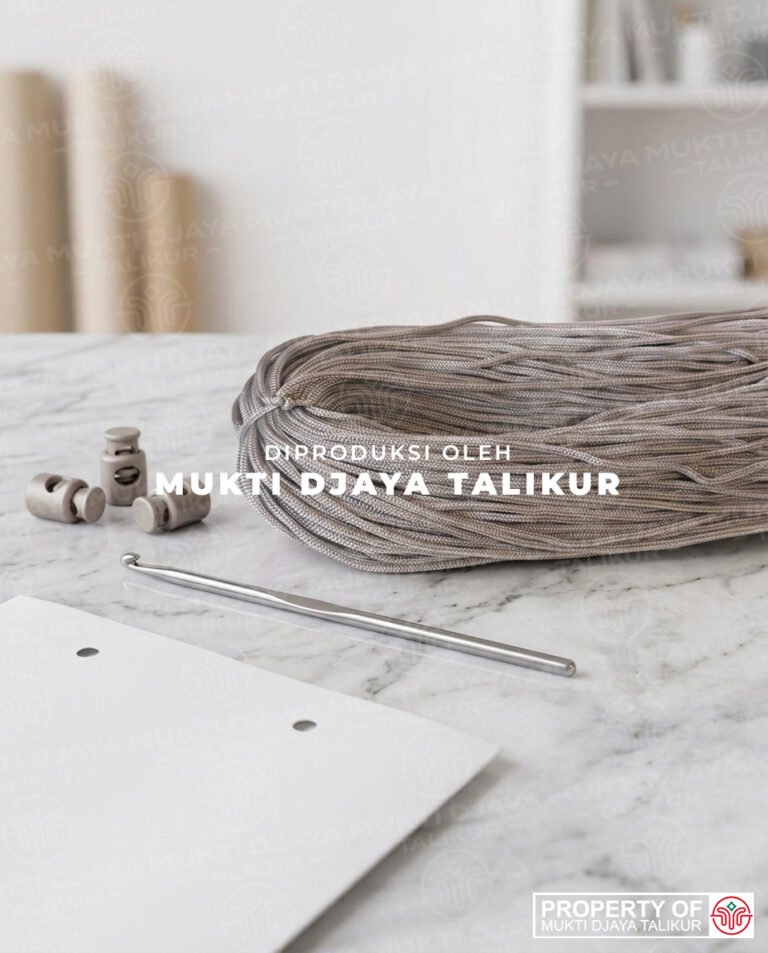 2. Silver — talikur anyaman jarum PP (Polypropylene) Multifilament warna silver produksi Mukti Djaya Talikur.