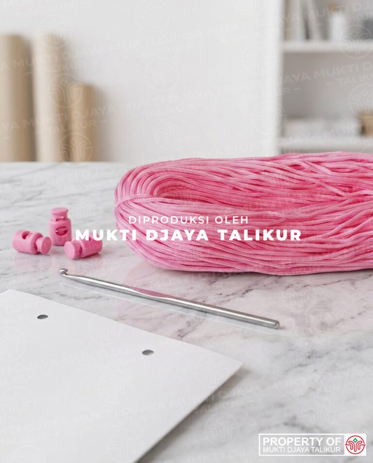 21. Pink — talikur anyaman jarum PP (Polypropylene) Multifilament warna pink produksi Mukti Djaya Talikur.