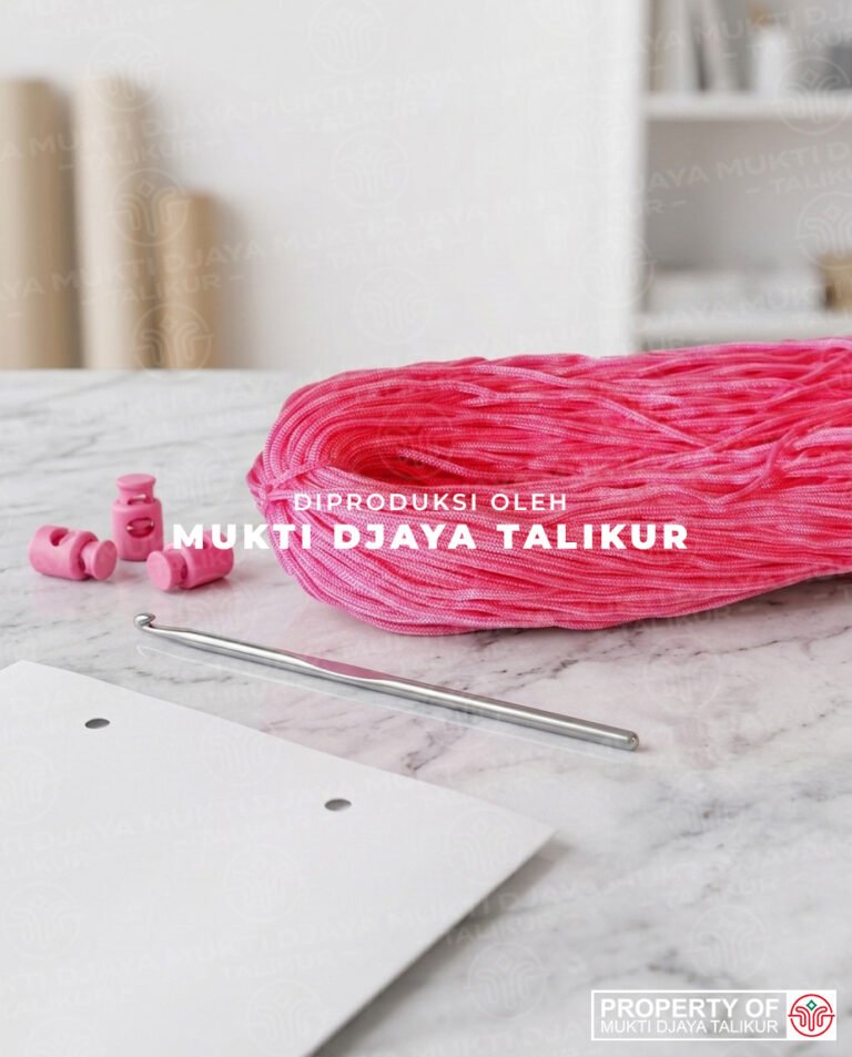 23. Pink Tua — talikur anyaman jarum PP (Polypropylene) Multifilament warna pink tua produksi Mukti Djaya Talikur.
