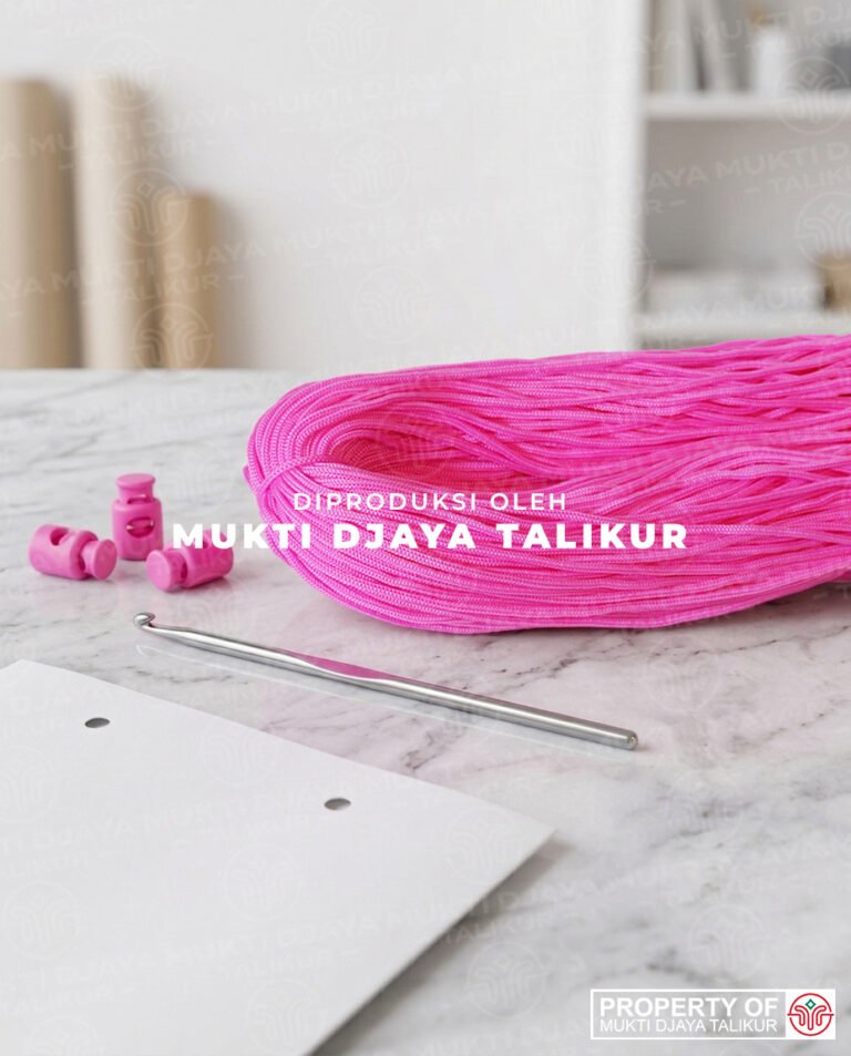 24. Pink Stabilo — talikur anyaman jarum PP (Polypropylene) Multifilament warna pink stabilo produksi Mukti Djaya Talikur.