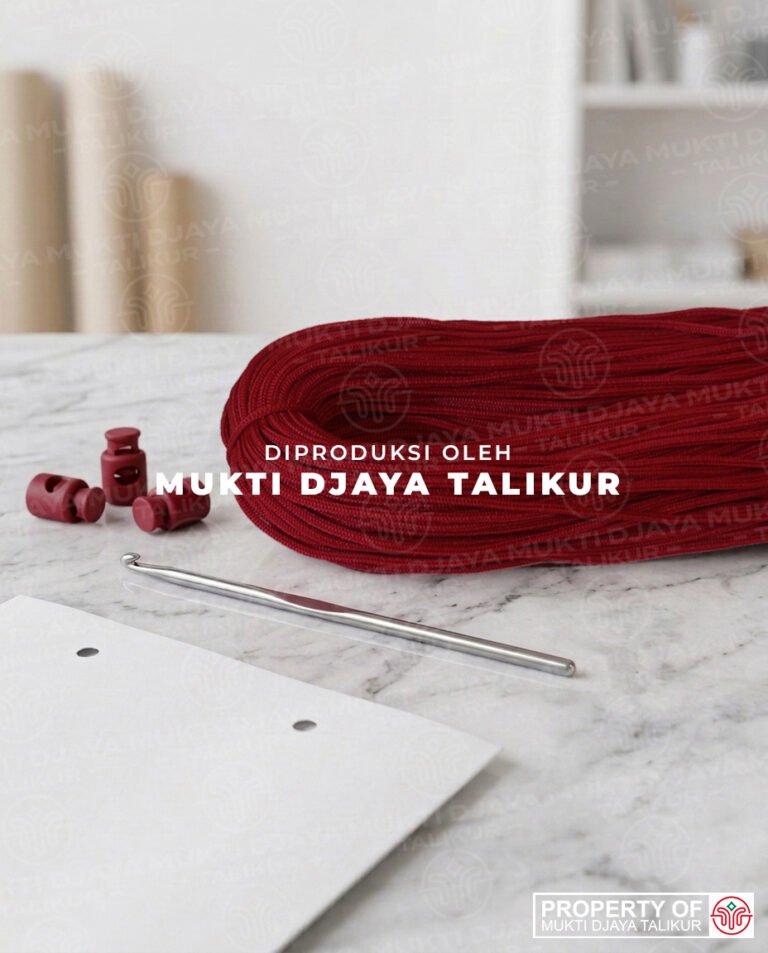 27. Merah Rose — talikur anyaman jarum PP (Polypropylene) Multifilament warna merah rose produksi Mukti Djaya Talikur.