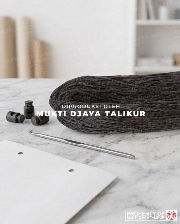 3. Abu-Abu — talikur anyaman jarum PP (Polypropylene) Multifilament warna abu-abu produksi Mukti Djaya Talikur.