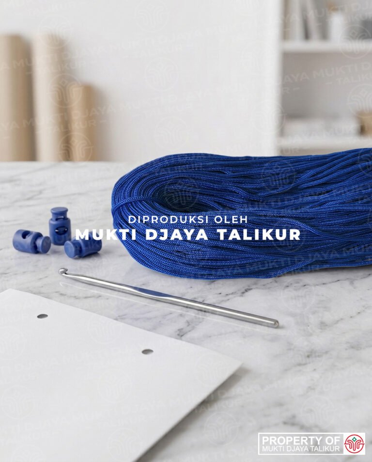 36. Biru Benhur — talikur anyaman jarum PP (Polypropylene) Multifilament warna biru benhur produksi Mukti Djaya Talikur.